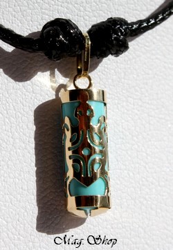 ALAKAI Tortue Collier OR 750  Turquoise P15T MAG.SHOP