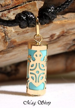 ALAKAI Tortue Collier OR 750  Turquoise P15T MAG.SHOP