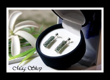 Amour Boucles Tikis Adventurine  Argent Rhodié 925 MAG.SHOP