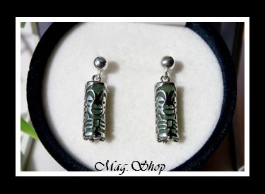 Amour Boucles Tikis Adventurine  Argent Rhodié 925 MAG.SHOP