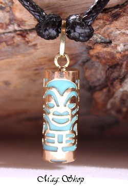 Amour Collier Tiki Marquisien Turquoise - OR 750-1000 P15T MAG.SHOP