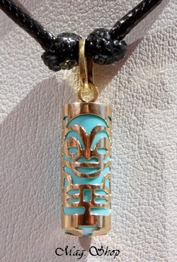 Amour Collier Tiki Marquisien Turquoise - OR 750-1000 P15T MAG.SHOP