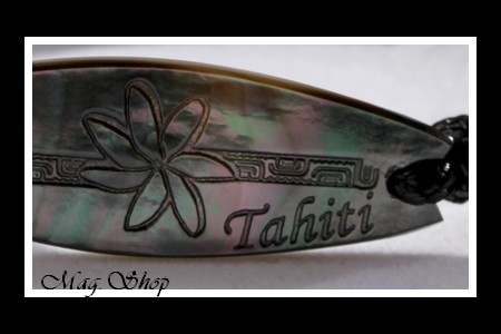 Apetahi Fleur de Tiaré Bracelet Planche de Surf Nacre & Perle de Tahiti Modèle 1 MAG.SHOP