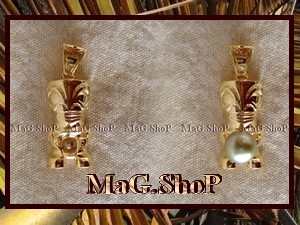 Apprêt Pendentif TIKI Marquisien Plaqué Or Vermeil (5.88g)  / Article VENDU SANS PERLE