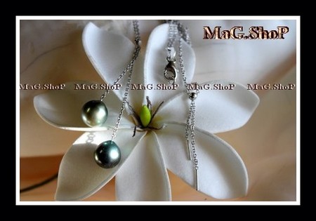 Apprêt Collier Chaînettes 2 Tiges Argent Rhodié 925 MAG.SHOP TAHITI