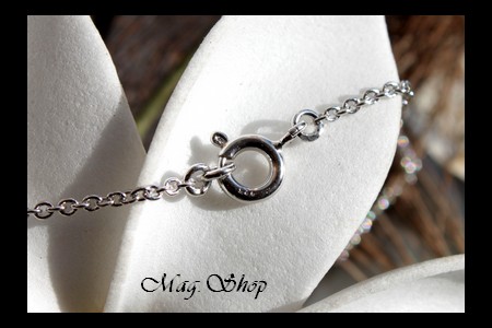 Apprêt Collier LOVE Argent Rhodié 925 MAG.SHOP