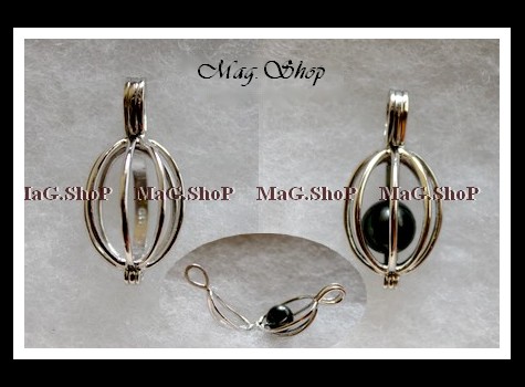 Apprêt Pendentif Cage Argent Rhodié 925 MAG.SHOP