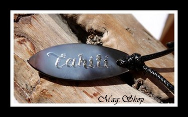 Ariiorai Collier Planche de Surf Nacre de Tahiti Modèle 1 MAG.SHOP