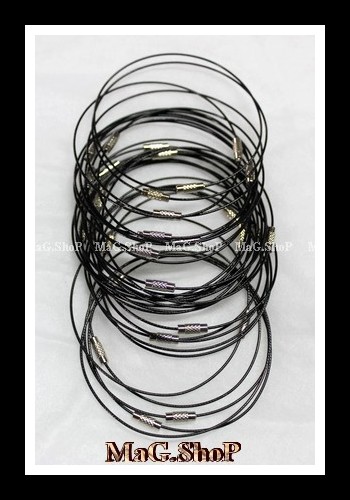Atelier - Bracelet Câble Acier Dévissable  Noir MAG.SHOP