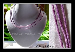 Atelier / Collier Cordons Coton & Organza Couleur Lilas