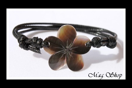 Avea Bracelet Fleur Hibiscus Nacre de Tahiti Modèle 3 MAG.SHOP TAHITI