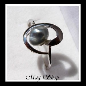Bague Coeur Perle Keishi Forme Baroque de Tahiti MAG.SHOP