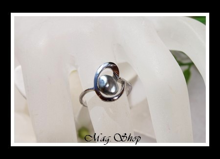 Bague Coeur Perle Keishi Forme Baroque de Tahiti MAG.SHOP