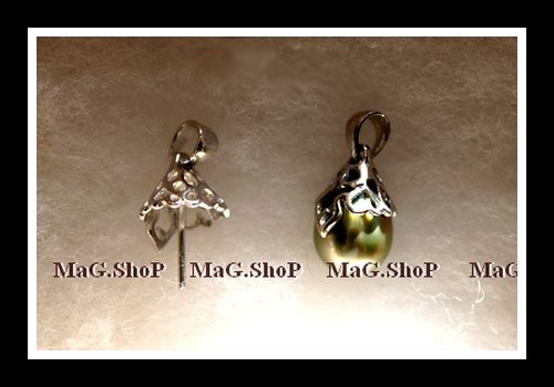 Bélière Hani Cône Apprêt Ajouré Argent Rhodié 925 MAG.SHOP