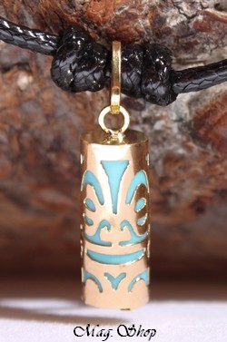 Bonheur Collier Tiki Marquisien Turquoise - OR 750-1000 P15T MAG.SHOP