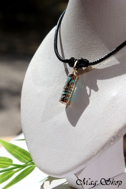 Bonheur Collier Tiki Marquisien Turquoise - OR 750-1000 P15T MAG.SHOP