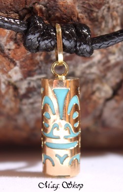 Bonheur Collier Tiki Marquisien Turquoise - OR 750-1000 P15T MAG.SHOP