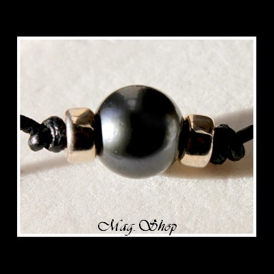 Bora-Bora Collection  Collier Surfeur Intercalaires Argent 925 Perle Ronde de Tahiti MAG.SHOP