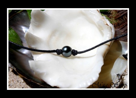 Bora-Bora Collection Collier Surfeur Perle de Tahiti Ronde MAG.SHOP TAHITI
