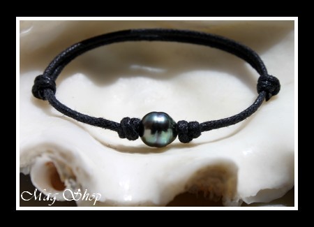 Bora-Bora Collection Vahinés  Bracelet Surfeur Perle Cerclée de Tahiti MAG.SHOP