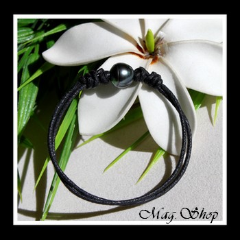 Bora-Bora Collection Vahinés  Bracelet Surfeur Perle Cerclée de Tahiti Modèle 2 MAG.SHOP