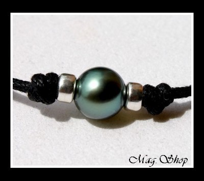 Bora-Bora Vahinés Collection Bracelet Surfeur  Perle Ronde de Tahiti MAG.SHOP