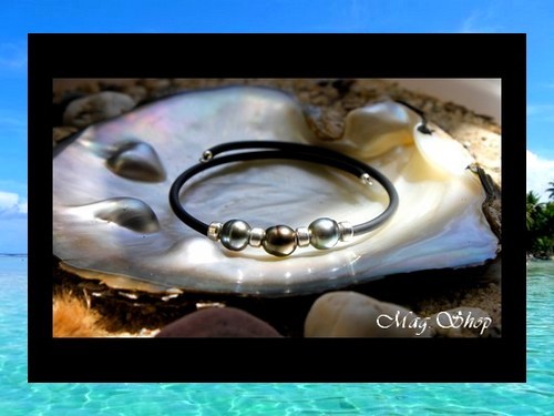 Bracelet Manava  Perles Baroques de Tahiti Intercalaires Argent 925 MAG.SHOP