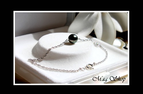 Bracelet Nuku Hiva Argent 925 Perle Cerclée de Tahiti MAG.SHOP