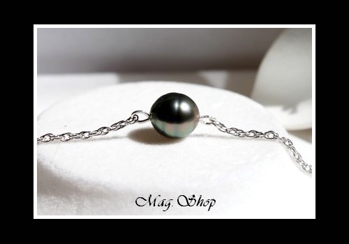 Bracelet Nuku Hiva Argent 925 Perle Cerclée de Tahiti MAG.SHOP
