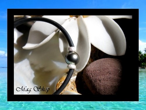 Bracelet Strass Manava Perle Ronde de Tahiti MAG.SHOP