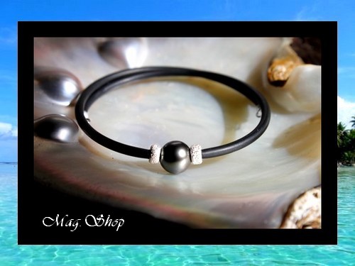 Bracelet Strass Manava Perle Ronde de Tahiti MAG.SHOP