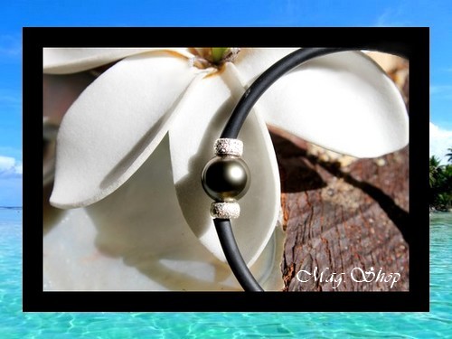 Bracelet Strass Manava Perle Ronde de Tahiti MAG.SHOP
