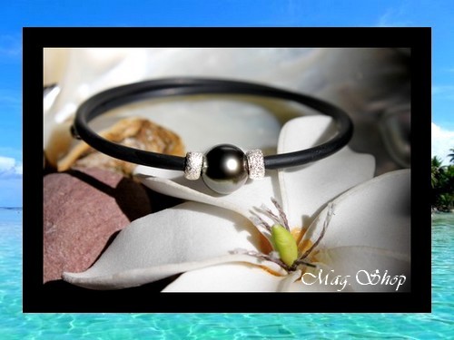 Bracelet Strass Manava Perle Ronde de Tahiti MAG.SHOP