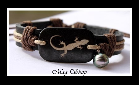 Coconut Bracelet Margouillat Perle de Tahiti MAG.SHOP