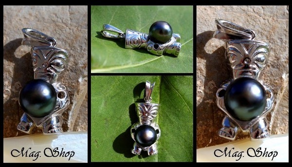 Collection FENUA  Pendentif TIKI Perle de TAHITI  MAG.SHOP TAHITI
