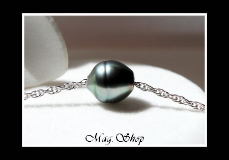 Collier 925 Nuku Hiva Perle Cerclée de Tahiti MAG.SHOP