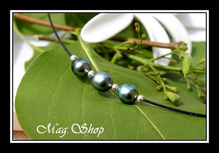 Collier Maeva 3 Perles Baroques de Tahiti MAG.SHOP TAHITI