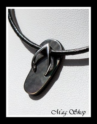 Collier Savate Nacre de Tahiti & Argent Rhodié 925 MAG.SHOP