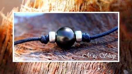 Collier Surfeur Perle Ronde de Tahiti MAG.SHOP