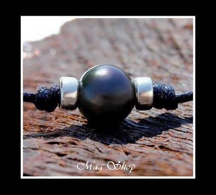 Collier Surfeur Perle Ronde de Tahiti MAG.SHOP