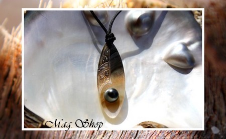 Collier Taravao Planche de Surf  Nacre & Perle de Tahiti MAG.SHOP (2)