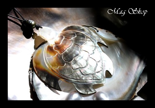 Collier Tortue & Perle Cerclée de Tahiti 9.5mmBC MAG.SHOP (5)