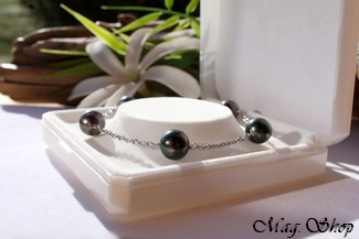 Enata Bracelet 5 Perles de Tahiti Modèle 2 MAG.SHOP
