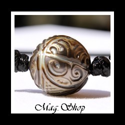 Faanui Collier Surfeur Perle Gravée de Tahiti Modèle 13 MAG.SHOP