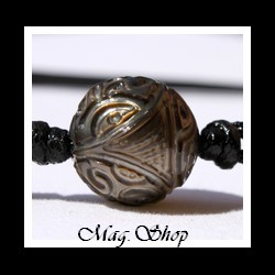 Faanui Collier Surfeur Perle Gravée de Tahiti Modèle 13 MAG.SHOP