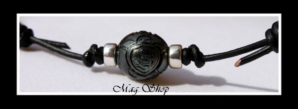Faanui Collier SurfeurTortue Perle Gravée de Tahiti Modèle 10 MAG.SHOP