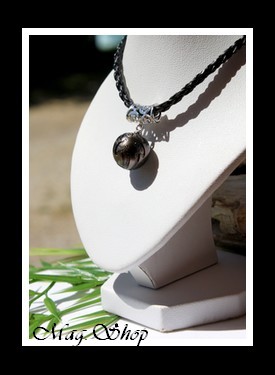 Faaroa Collier Perle de Tahiti Gravée Dauphin Modèle 5 MAG.SHOP