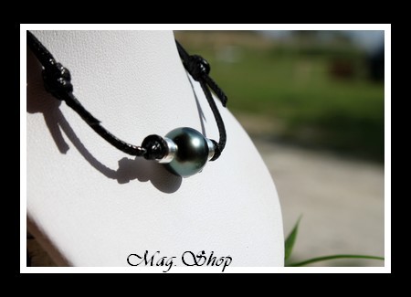 Fareone Collier Surfeur Perle Ronde de Tahiti Modèle 29 MAG.SHOP