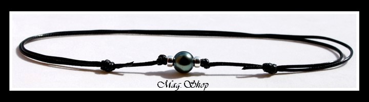 Fareone Collier Surfeur Perle Ronde de Tahiti Modèle 29 MAG.SHOP