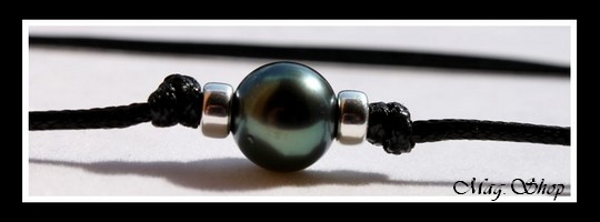 Fareone Collier Surfeur Perle Ronde de Tahiti Modèle 29 MAG.SHOP